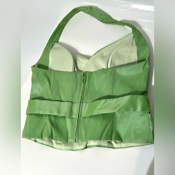 Veronique Young Vintage Taffeta Halter Cocktail Top Size 6 - Picture 8 of 16